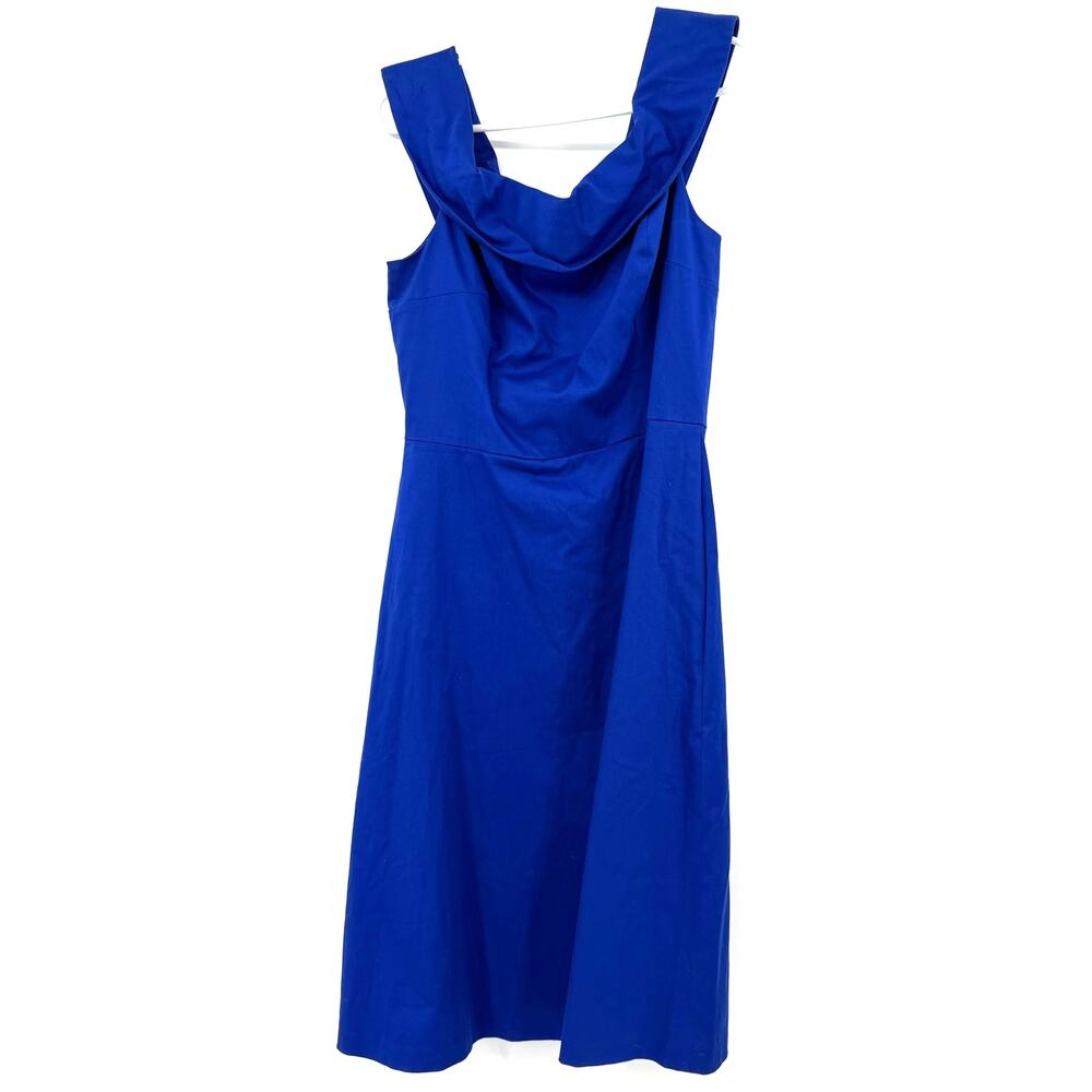 Calvin Klein Size 12 Blue Sleeveless Dress Off the Shoulder‎ Short Length